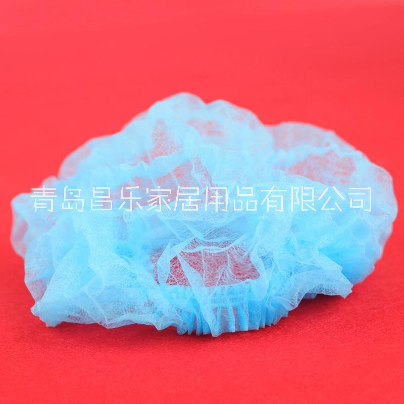 一次性帽子100只條形帽工作帽防塵帽家居帽無紡布頭套 一次性浴帽