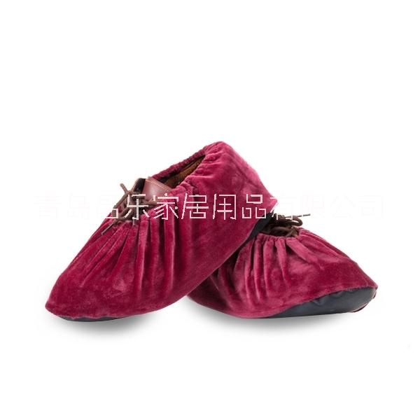 一踏鵬程絨布鞋套 家用布加厚防滑耐磨可反復(fù)洗 10雙 絨布可洗鞋套