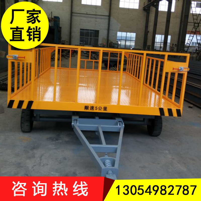 圍欄式平板拖車 山東平板車廠家 30噸平板拖車廠家