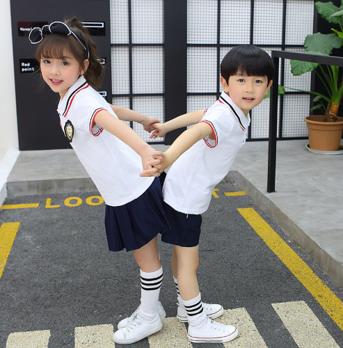 2019新款純棉夏季園服班服校服運(yùn)動(dòng)服六一兒童套裝