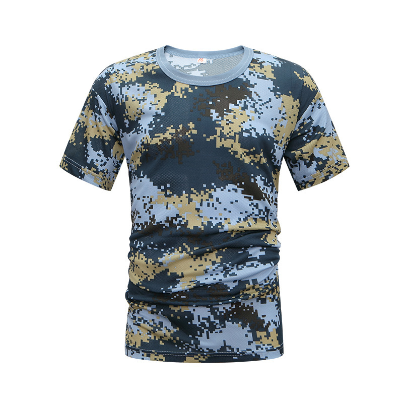 2019新款夏季數(shù)碼迷彩t恤軍訓(xùn)體能服學(xué)生成人寬松透氣迷彩短袖