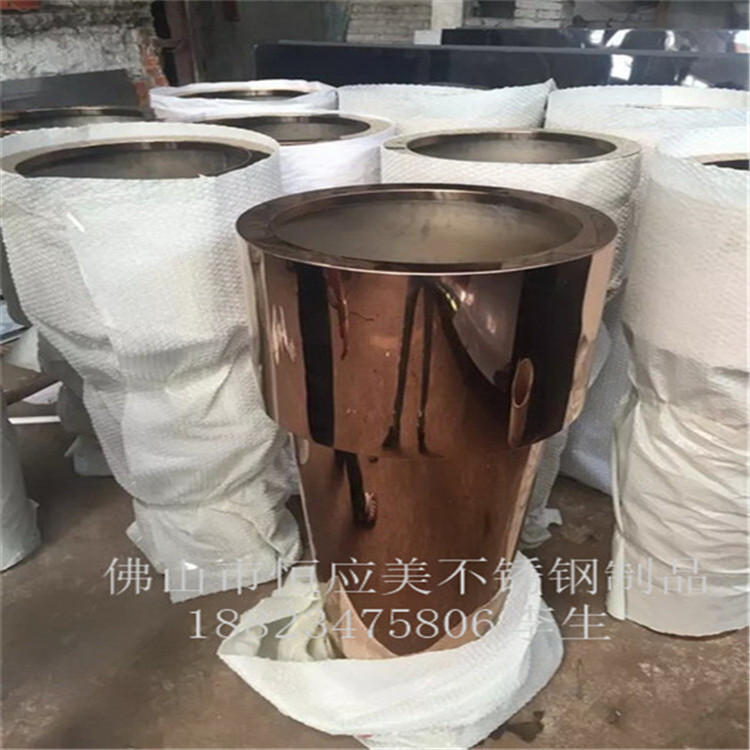 創(chuàng)意時(shí)尚不銹鋼花瓶?商場(chǎng)酒店擺設(shè) 臺(tái)面不銹鋼花盆