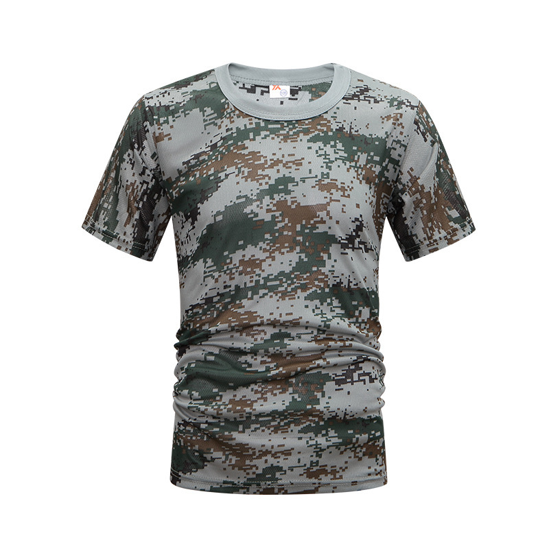 2019新款夏季數(shù)碼迷彩t恤軍訓(xùn)體能服學(xué)生成人寬松透氣迷彩短袖