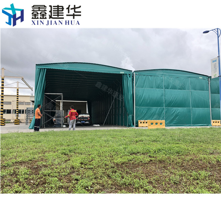 青島定制電動懸空推拉棚戶外伸縮帳篷哪家好