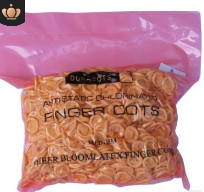 米黃手指套 一次性防靜電乳膠手指套無粉塵防滑耐磨工業(yè)橡膠米黃手指套美甲