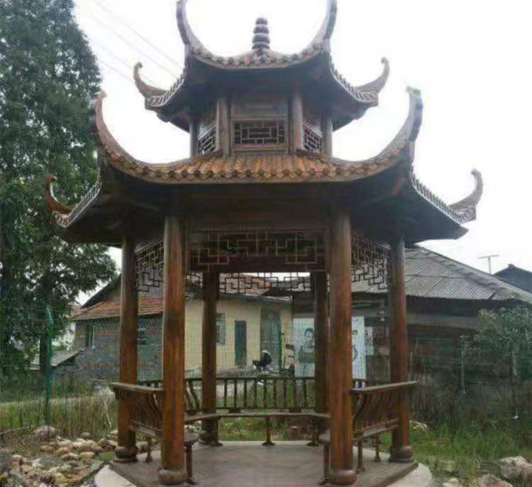 戶外涼亭 景觀木亭八角涼亭 碳化防腐實木八角涼亭 八角亭廠家