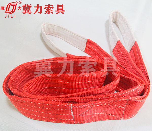 小型設(shè)備吊裝專業(yè)合成纖維滌綸扁平彩色10吊裝帶使用方法規(guī)范-冀力