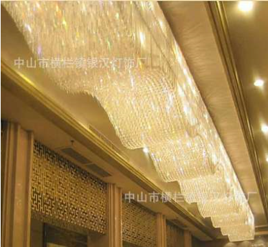 中山燈飾安裝工程 大型吸頂燈 波浪形吸頂燈直銷