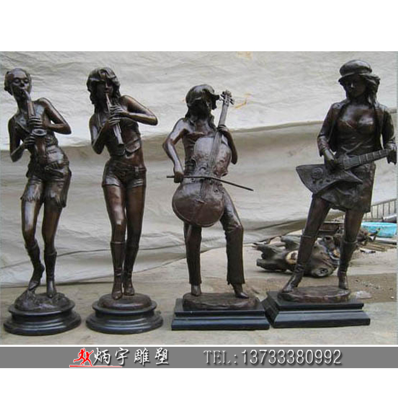 音樂(lè)人物雕塑商業(yè)街景觀雕塑音樂(lè)主題雕塑樂(lè)隊(duì)表演雕塑玻璃鋼仿銅人物雕塑戶外園林景觀雕塑樂(lè)隊(duì)雕塑鑄銅雕塑定制城市廣場(chǎng)景觀雕塑