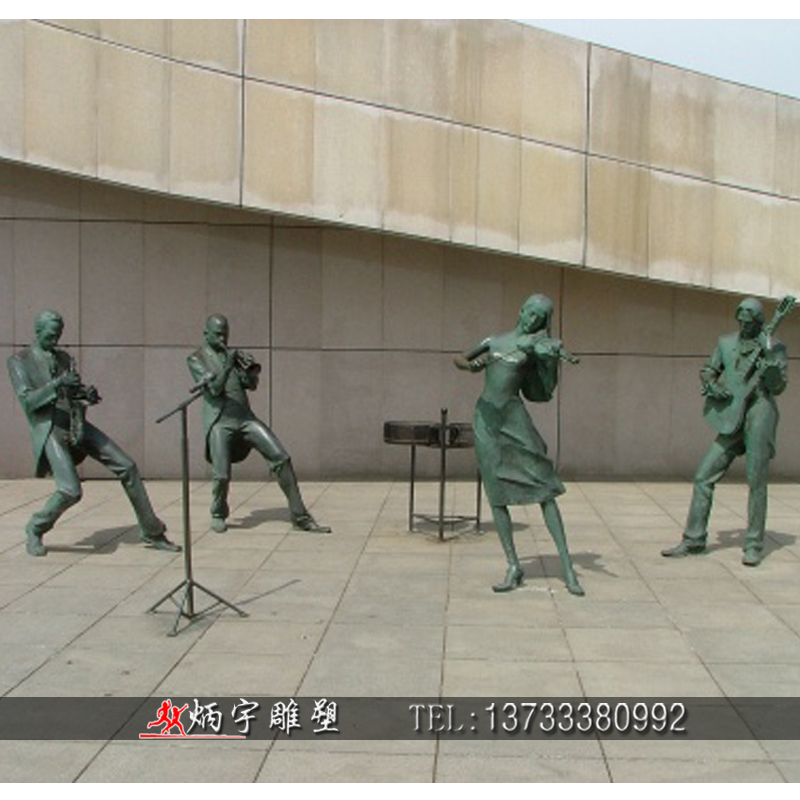 音樂雕塑戶外園林景觀雕塑玻璃鋼人物雕塑音樂主題雕塑吹嗩吶人物雕塑公園廣場景觀雕塑鑄銅雕塑定制音樂人物雕塑樂隊雕塑