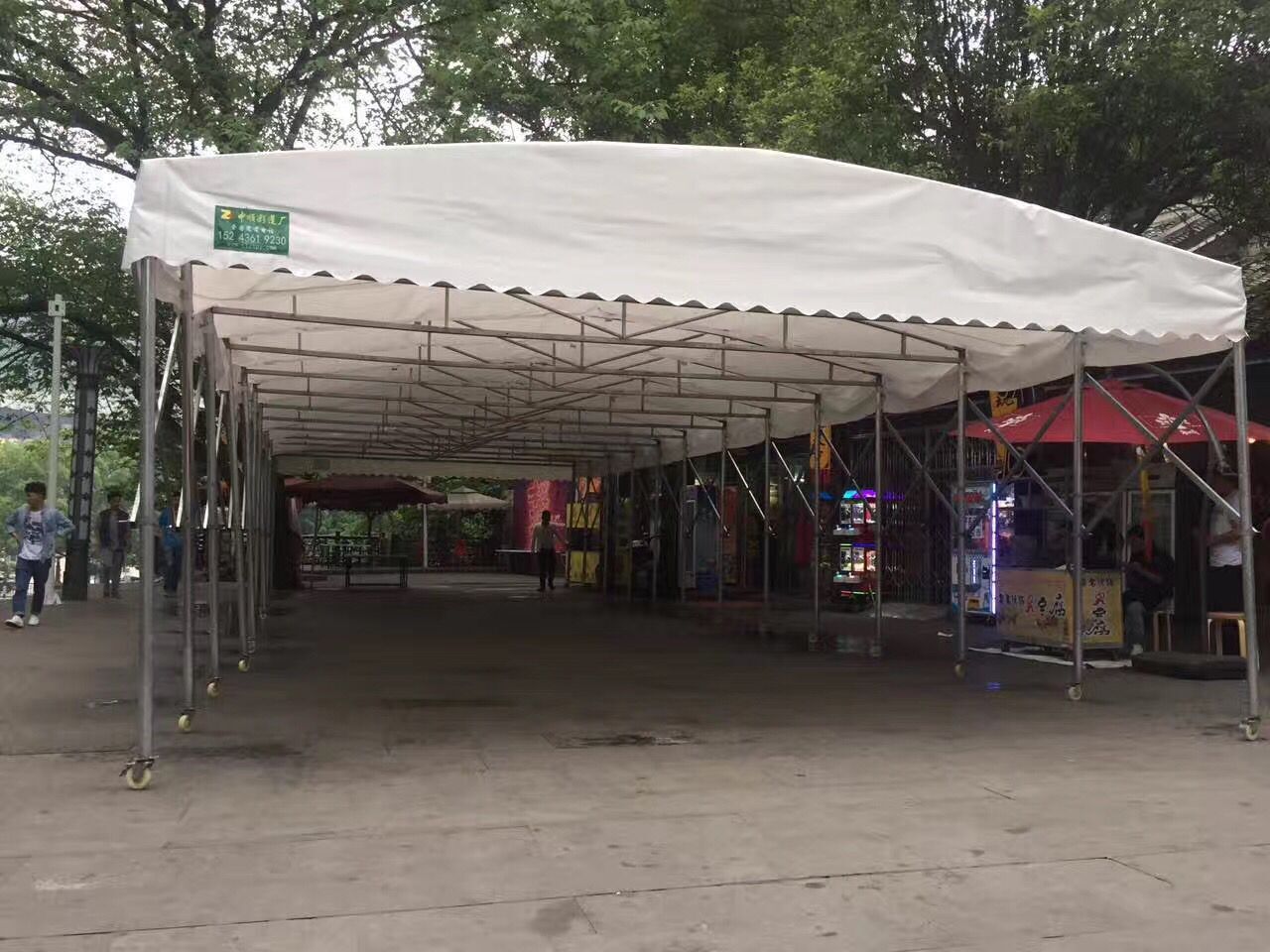 推拉蓬大型倉庫移動帳篷戶外遮陽棚活動伸縮雨棚 推拉蓬移動雨棚