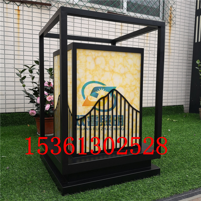 中式鍍鋅鋼柱頭燈*部景區(qū)落地?zé)魬敉獯箝T特色燈入戶門口燈定制