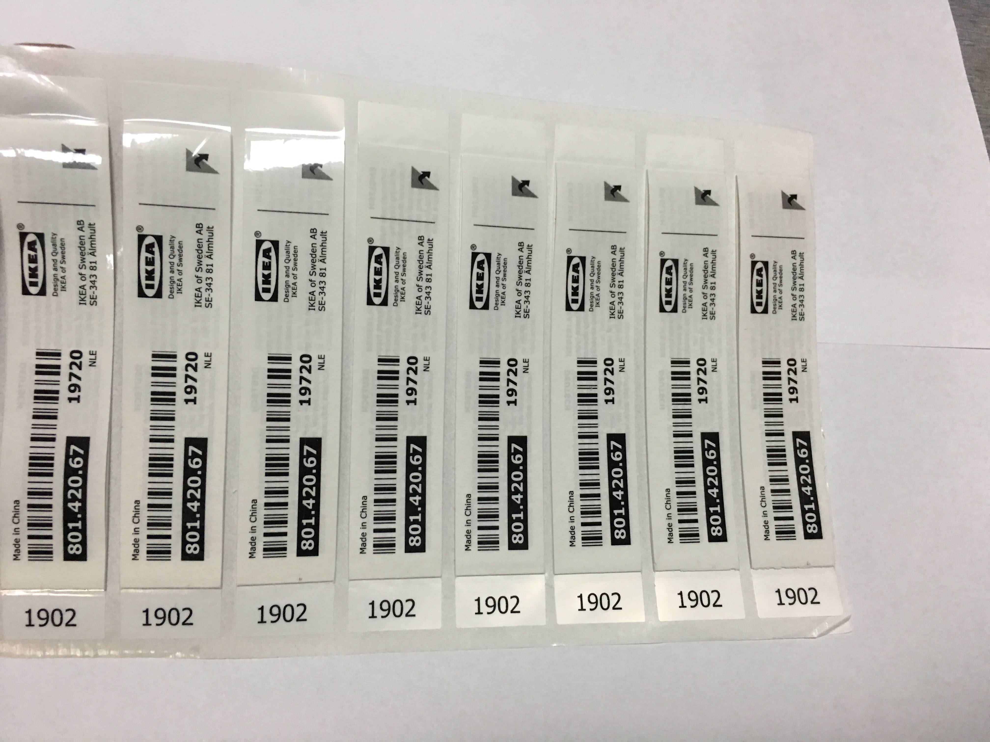 多國語言 多國語言多層防偽標簽