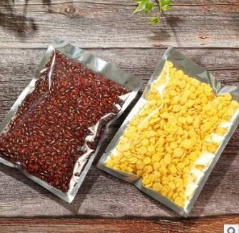 鍍鋁陰陽平口袋三邊封食品包裝袋鋁箔真空袋半透明塑料袋現(xiàn)貨定做 塑料袋批發(fā)