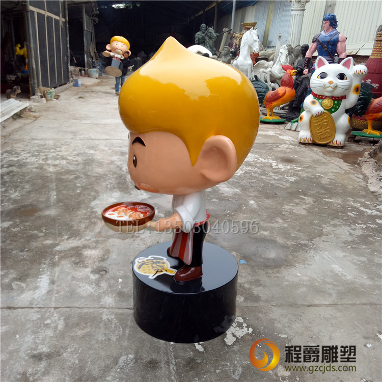 玻璃鋼餐廳卡通公仔 玻璃鋼卡通公仔