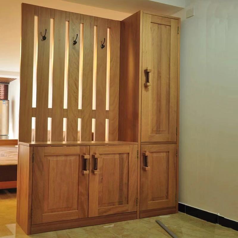 牛仔部落   北歐藝家風(fēng)紅胡桃 實(shí)木西部牛仔門廳柜可定制