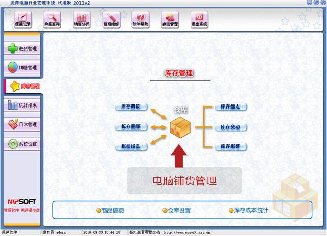 電腦商品業(yè)務管理系統(tǒng) ，庫存管理系統(tǒng)，電腦組裝管理系統(tǒng)，電腦維修管理 貴州美萍電腦行業(yè)管理系統(tǒng)