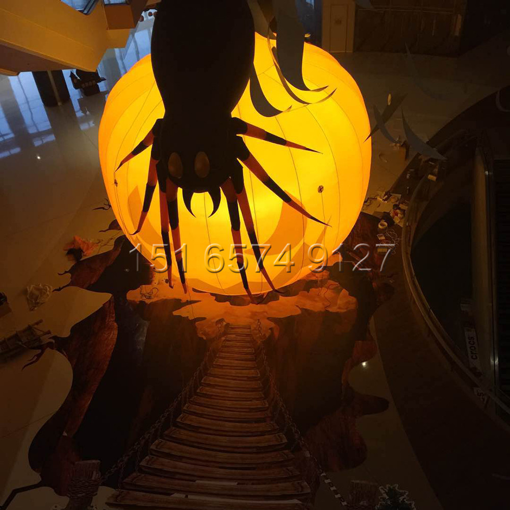 萬圣節(jié)布景道具 仿真蜘蛛氣模 閃光銀色蜘蛛氣模 景區(qū)展覽裝飾道具 萬圣節(jié)仿真蜘蛛氣模