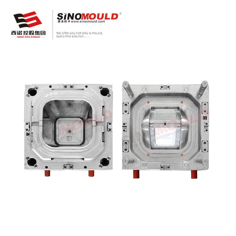 西諾垃圾桶模具 家用搖蓋垃圾桶模具 雙層家用垃圾桶注塑模具 垃圾分類桶模具