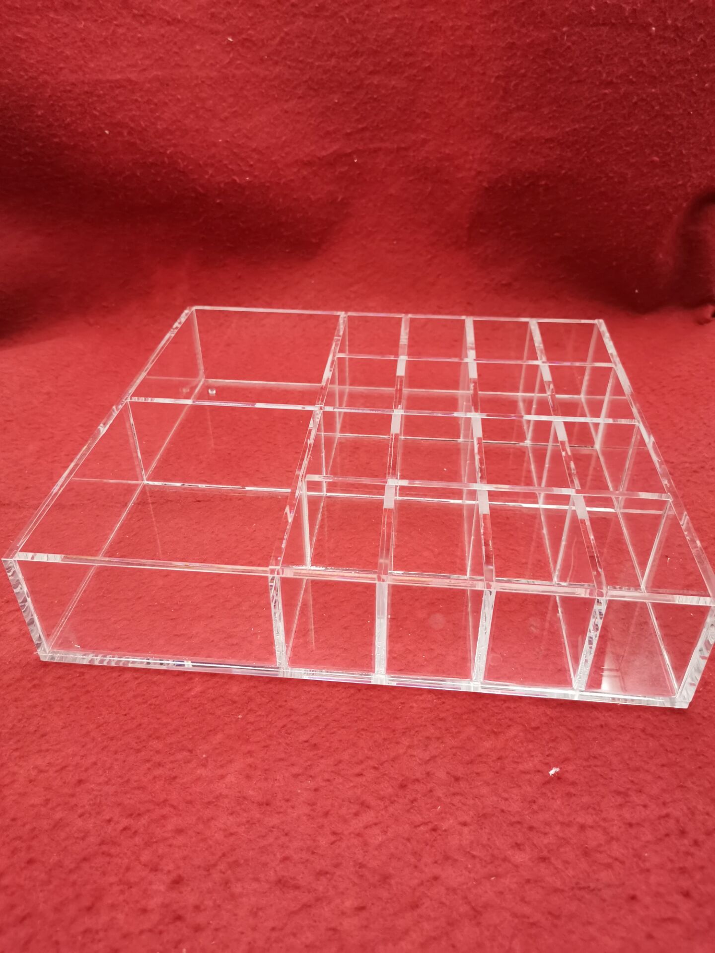 安君有機(jī)玻璃亞克力制品廠定制批發(fā)加工可拆式粘接格子儲物收納盒