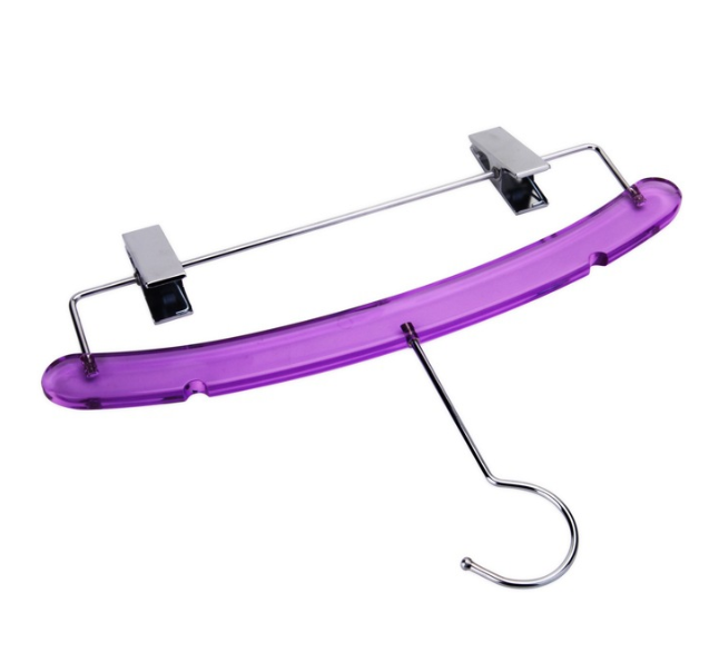 廠家直銷服裝店無痕衣架 女裝透明無痕衣架 紫色亞克力衣架 定制婚紗衣架 禮服衣架 防滑無痕衣架 無痕衣架報價