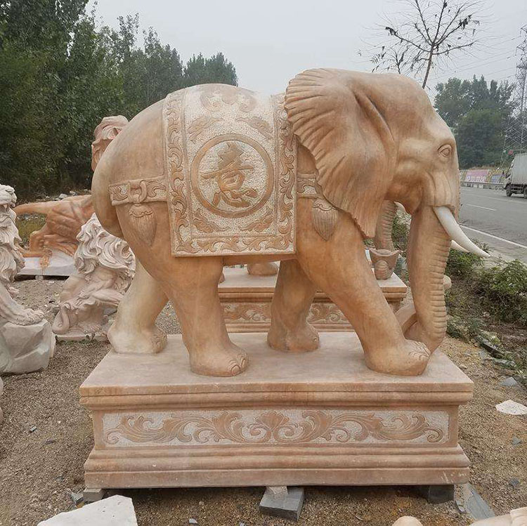 漢白玉石雕大象 青石大象 嘉祥漢鼎石業(yè)