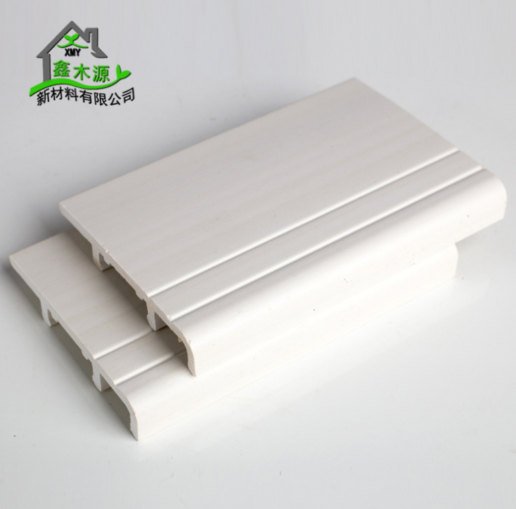 廠家直銷生態(tài)木踢腳線 新型裝飾材料室內(nèi)裝飾線條8公分PVC踢腳線