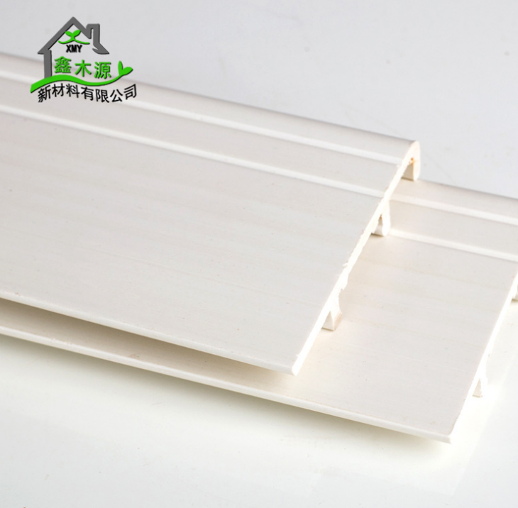 廠家直銷生態(tài)木踢腳線 新型裝飾材料室內(nèi)裝飾線條8公分PVC踢腳線