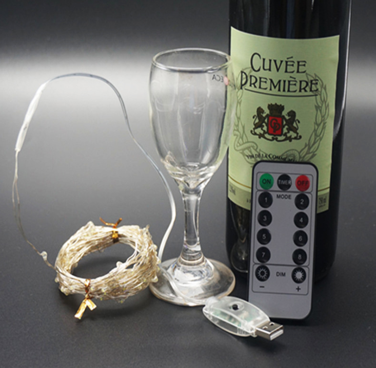 10米100燈USB遙控銅線燈串 圣誕節(jié)日室內(nèi)裝飾彩燈100顆