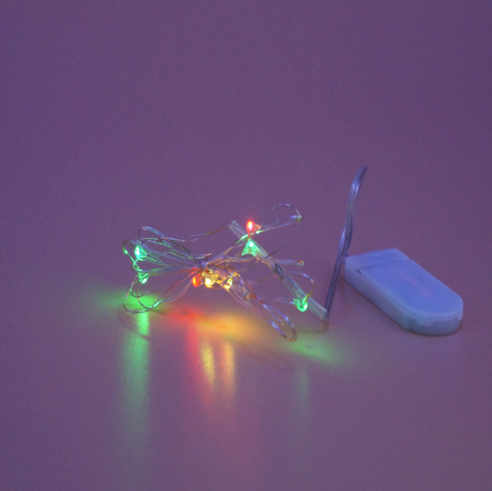 led節(jié)日燈串 CR2032紐扣電池盒燈串 室內(nèi)舞廳舞臺(tái)裝飾燈串 20珠