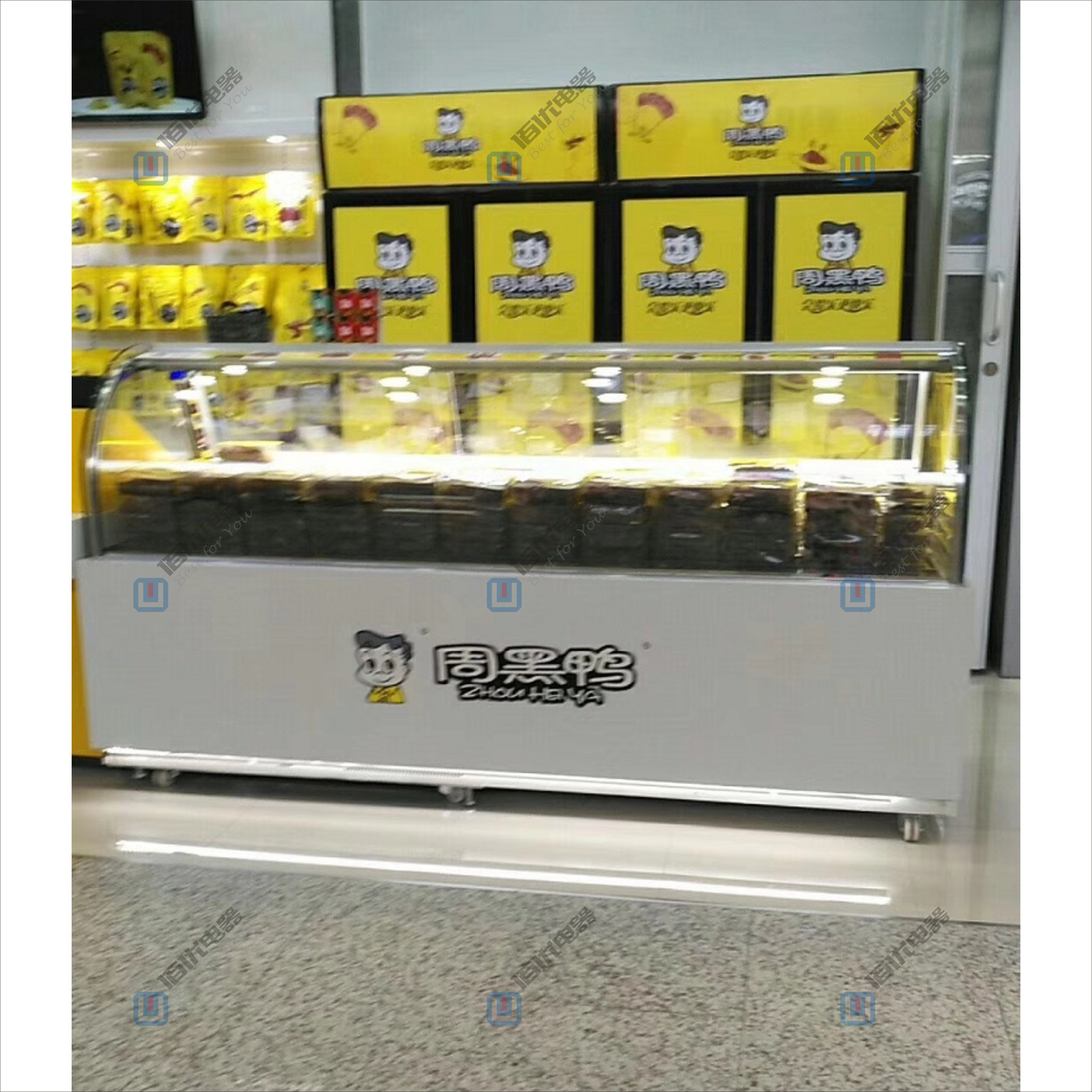 商用冷藏展示柜，臥式鴨脖柜，臥式熟食柜定制 ， 鴨脖展示柜