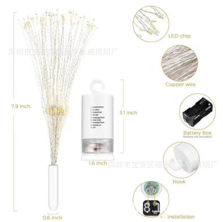 跨境led*燈太陽能燈串圣誕節(jié)*燈*造型銅線燈戶外裝飾燈