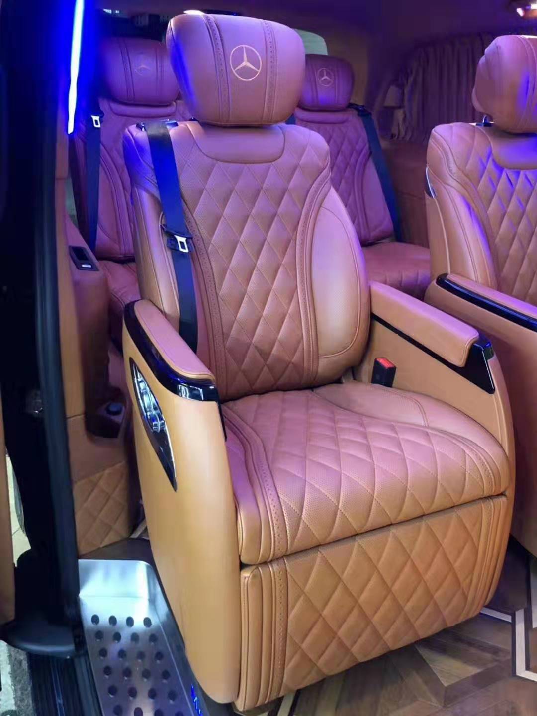 上海汽車內(nèi)飾改裝奔馳威霆內(nèi)飾改裝航空座椅木地板全車內(nèi)飾包覆改色