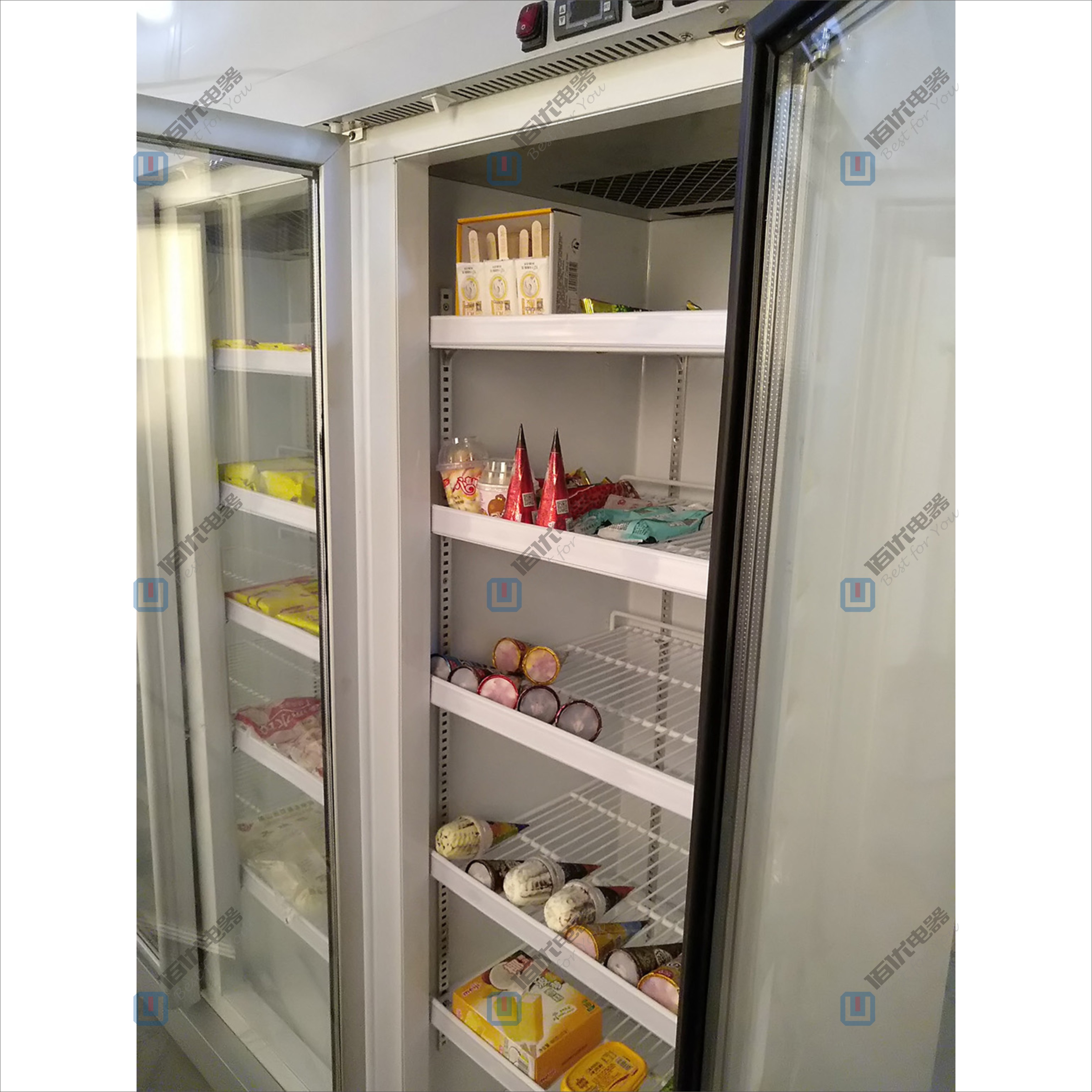 超市便利店冷凍展示柜，立式保鮮柜冰柜，商用冷柜定制 立式展示柜