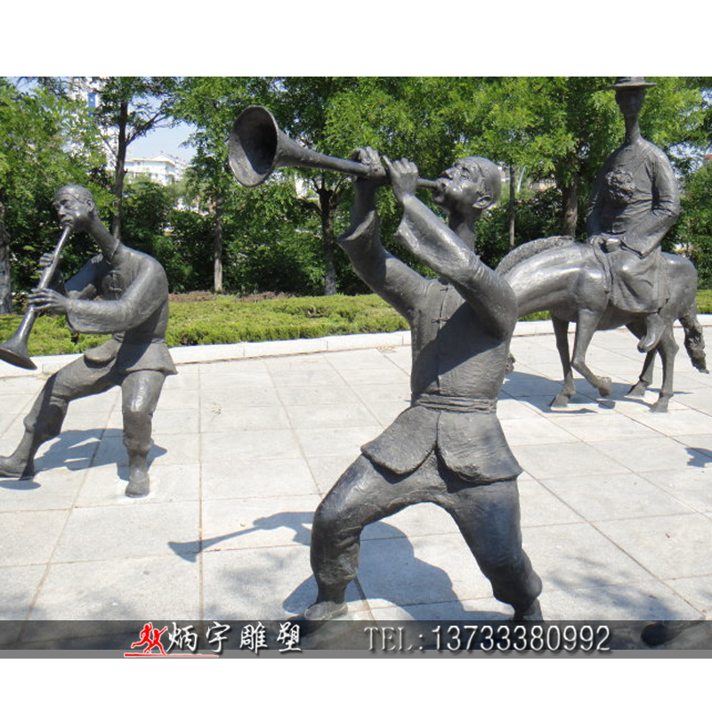 曲陽縣炳宇雕塑 古代民俗人物雕塑 玻璃鋼雕塑廠家 迎親娶親人物雕塑 鑄銅抽象人物雕塑定做 童趣小孩雕塑 抬轎子人物雕塑