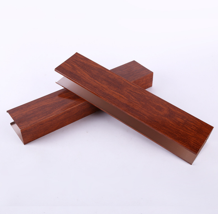 鋁天花方通吊頂木紋方通方管天花裝飾客廳陽臺集成u型鋁格柵定制