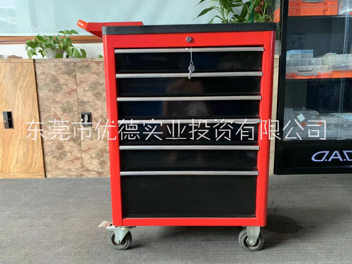 6抽工具車汽修汽保維修車五金重型工具箱靜電膠皮工具柜手推抽屜