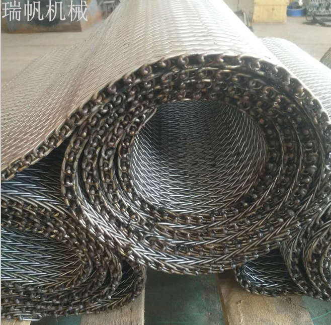 不銹鋼人字型輸送網(wǎng)帶茶葉藥材輸送線加擋板加密型人字形輸送網(wǎng)帶