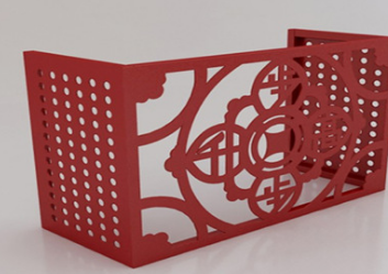 鋁合金空調(diào)罩室外鏤空雕花沖孔百葉折疊鋁合金空調(diào)外機(jī)罩定制 雕花空調(diào)外機(jī)罩