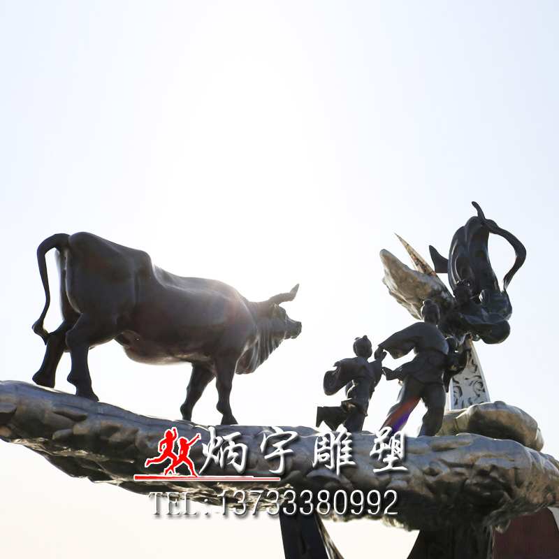 炳宇雕塑 大型廣場(chǎng)景觀人物雕塑 鑄銅人物雕塑定制 牛郎織女雕塑 神話故事雕塑 愛情主題雕塑