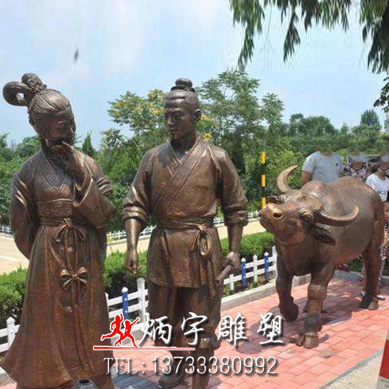 炳宇雕塑 神話故事牛郎織女雕塑 鑄銅雕塑廠家 戶外大型景觀雕塑 愛情主題雕塑 鑄銅人物雕塑定制