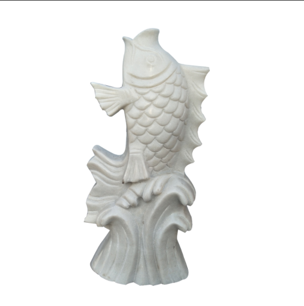 優(yōu)質廠家定制石雕噴水鯉魚