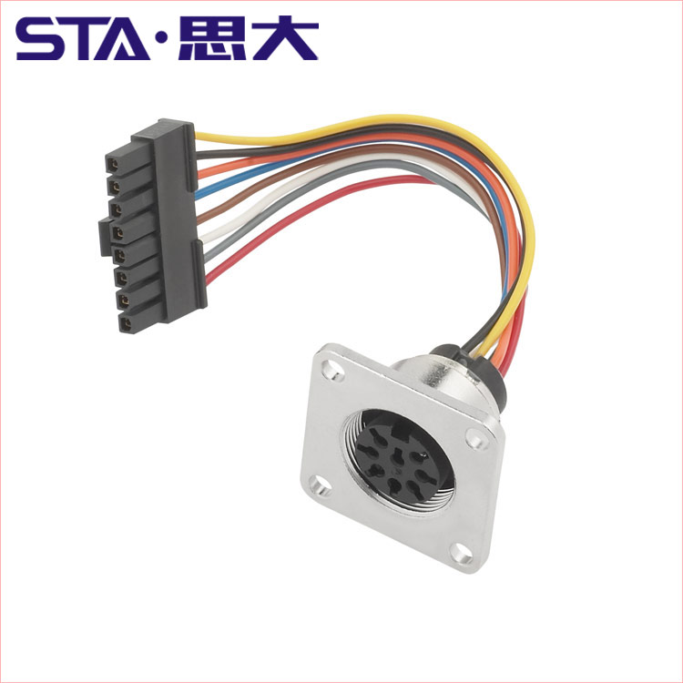 AISG連接器 通信*電調(diào)天線組件 C091 M16 8芯防水航空插頭