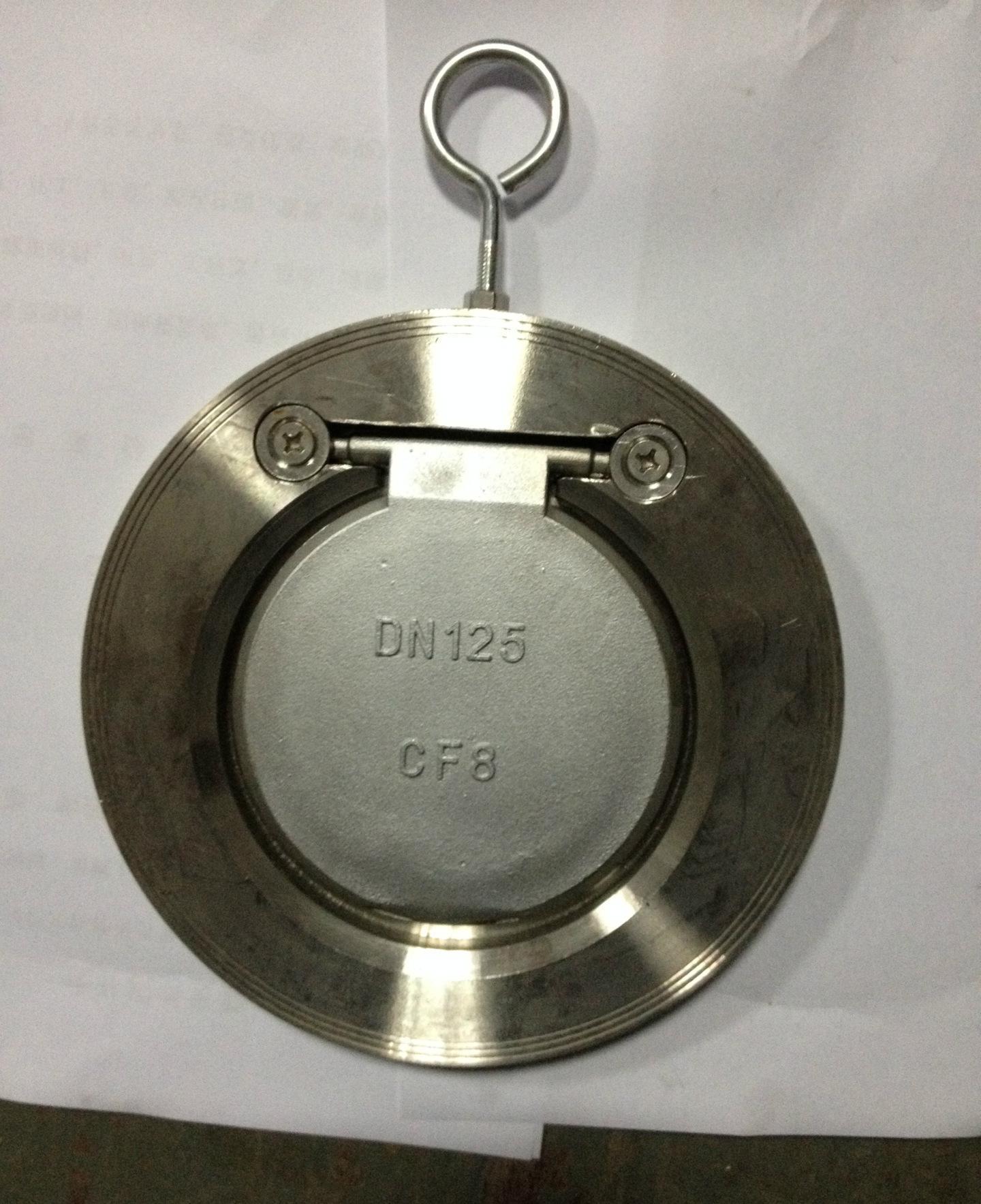 對(duì)夾單板圓片式止回閥單向閥304不銹鋼薄形止回閥/止逆閥H74W-16P