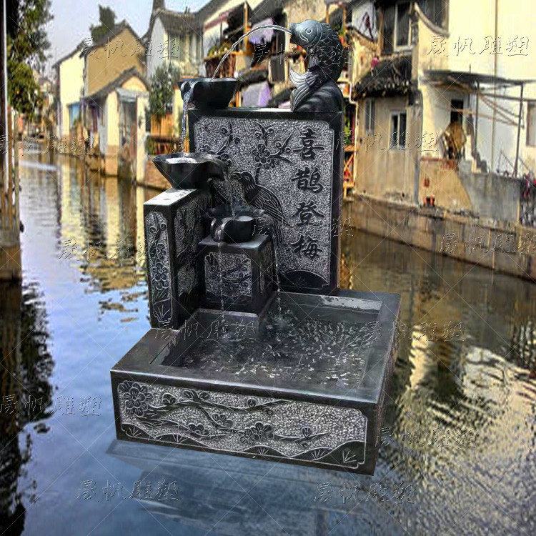 石雕青石流水?dāng)[件流水?dāng)[件廠家批發(fā)室內(nèi)天然加濕器