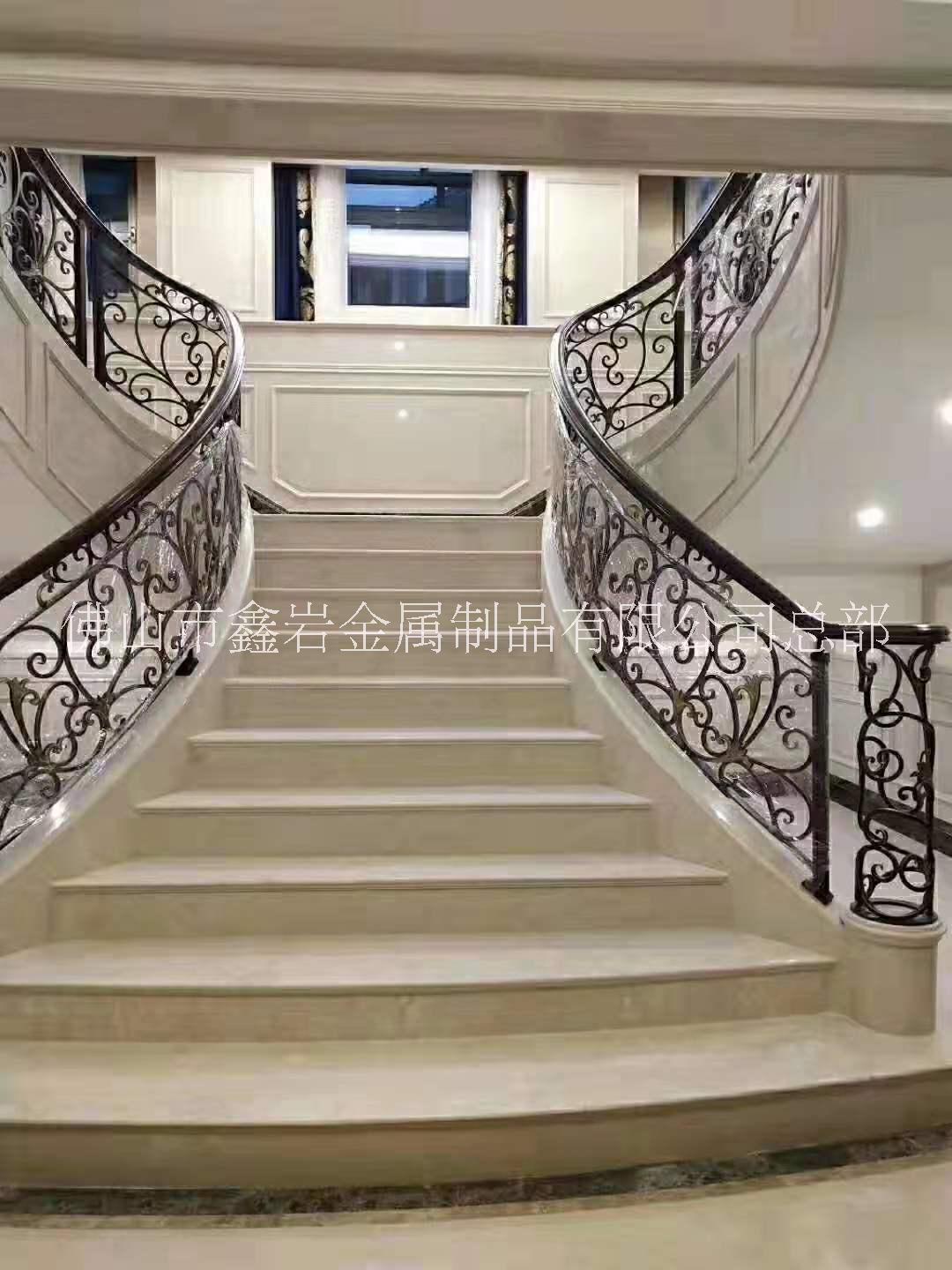 金華 電鍍K金樓梯扶手 鋁合金藝術(shù)雕花扶手