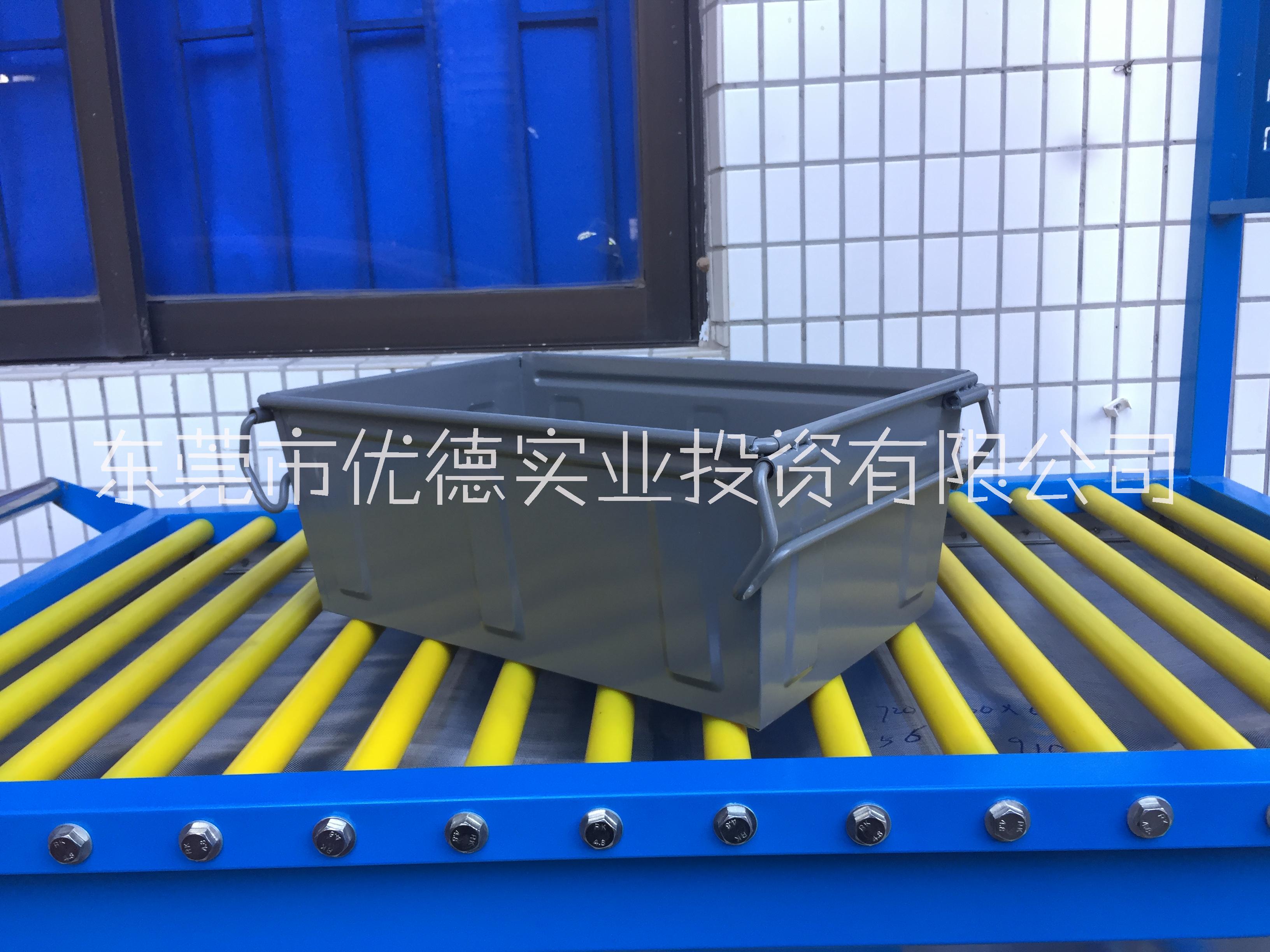 YOUTER廠家直銷周轉(zhuǎn)箱鐵皮帶掛耳式物流箱工具箱無孔多功能可加輪