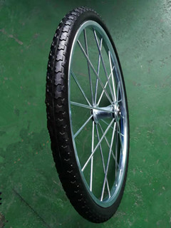 廠家直銷20*2.125實心輪子 加強型輻條手推車輪子 24寸、26寸  20寸鋼圈實心輪