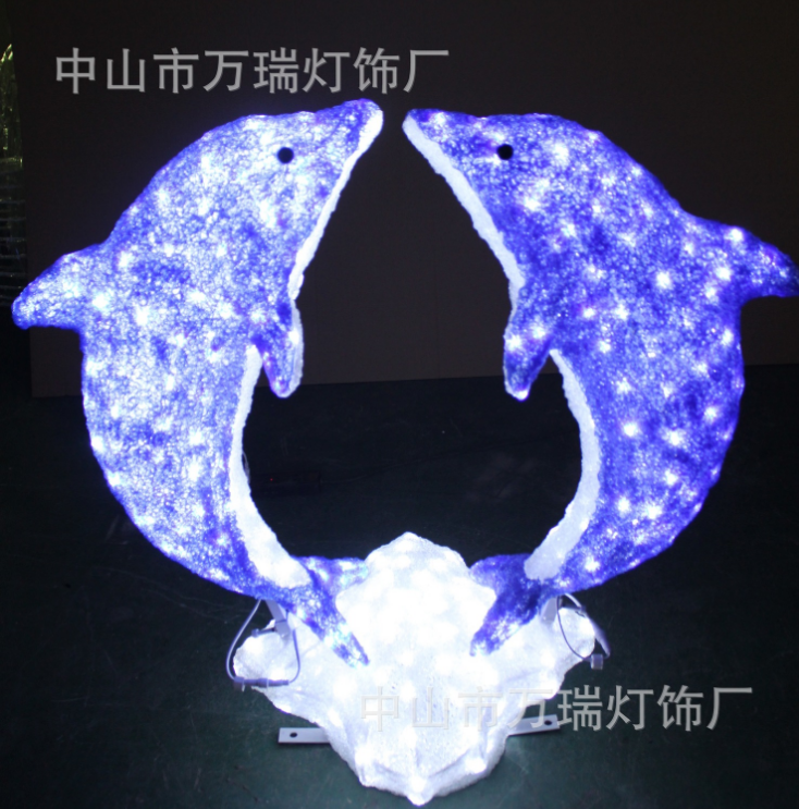 太陽能LED海豚滴塑燈廠家
