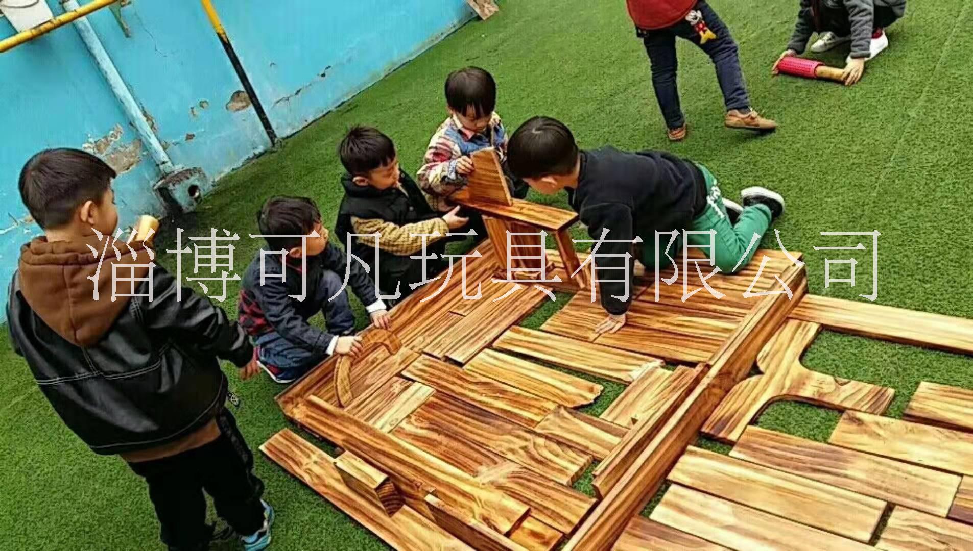 大型戶外碳化積木 兒童木質積木 炭燒積木 幼兒園構建積木